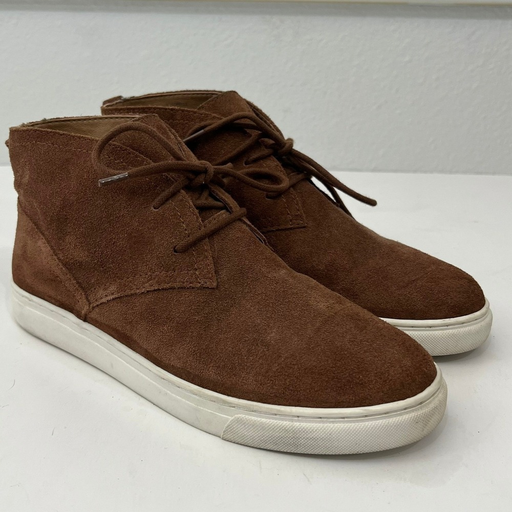 Lucky Brand Lorelle Chukka Boots Women 8.5 Brown Suede Lace Up Sneaker Bootie